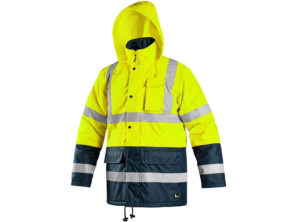 Bunda CXS OXFORD, výstražná, pánska, žlto-modrá, vel. 3XL
